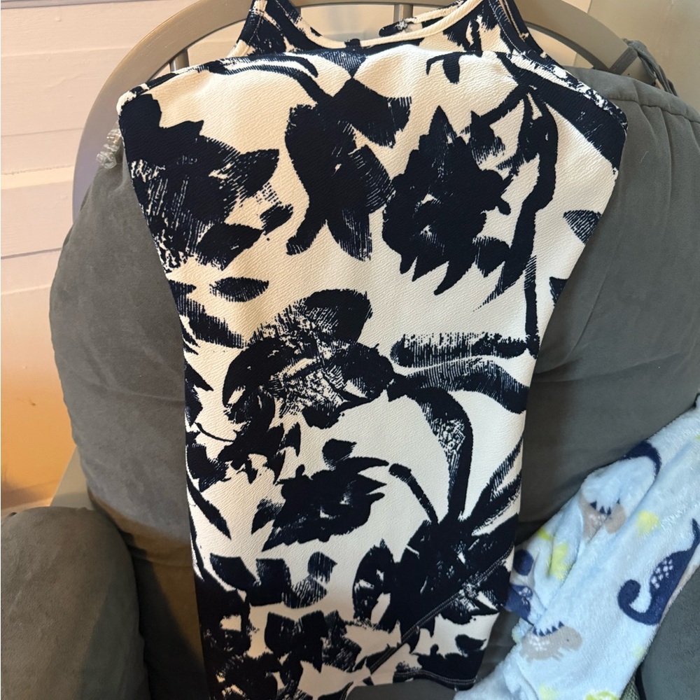 Windsor Navy and Cream Floral Mini Dress